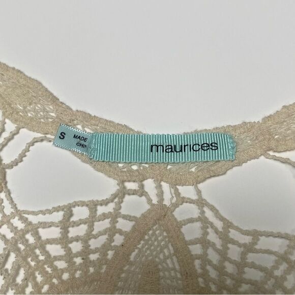 Maurices 100% Cotton Crochet Boho Hippie Vest Festival Women's Size Small - Picture 11 of 14